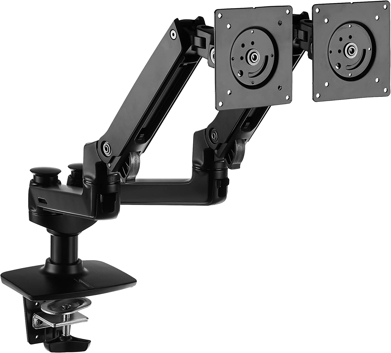 Amazon] Amazon Basics Dual Monitor Arm Black, $55.00(Fs) - #클리앙핫딜 - Cafenono